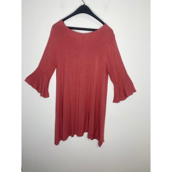 Paisley Grace women's medium dress simple knit swing orangey apricot mauve - Picture 3 of 14